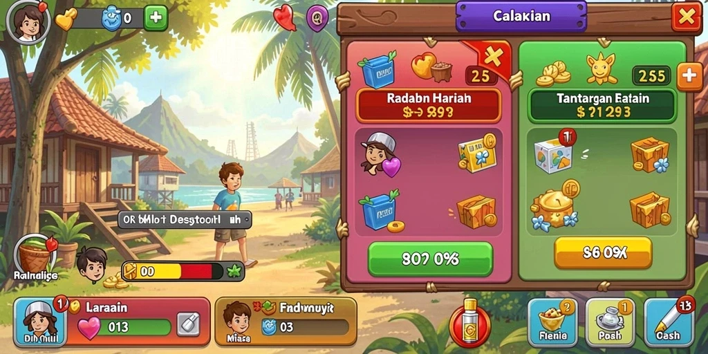 Tampilan menu utama yang menarik dan intuitif.