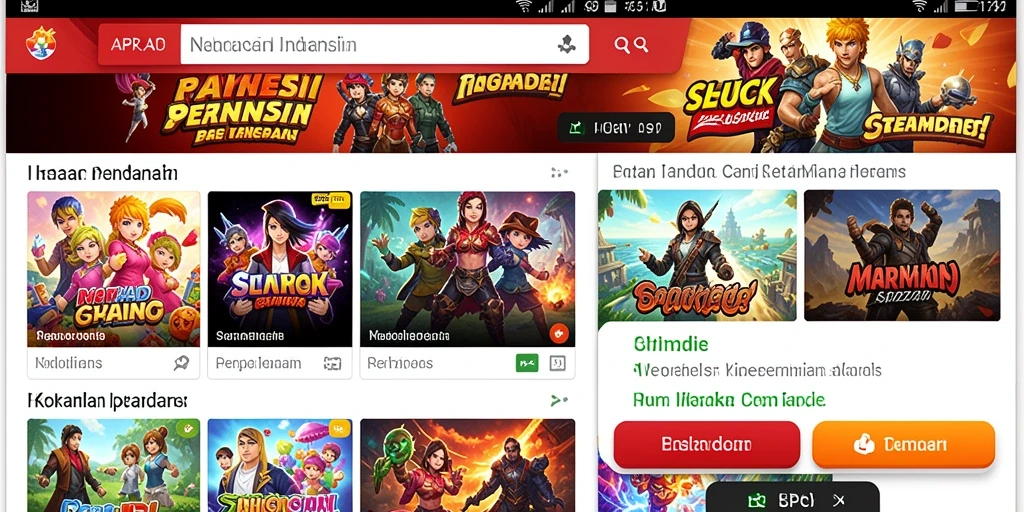 Menu utama aplikasi GACOR777 yang menarik.