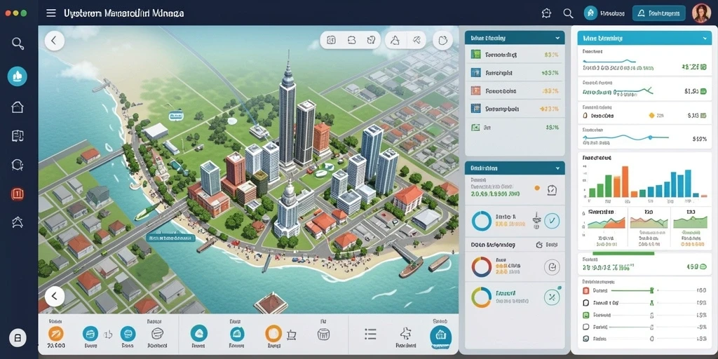 Tampilan antarmuka pengguna yang modern dan berwarna.