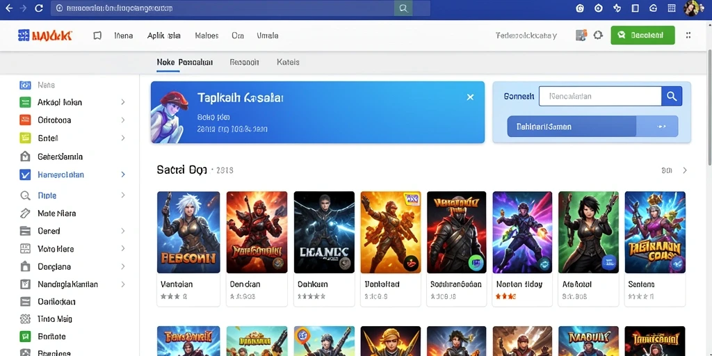 Tampilan permainan yang menarik dan berwarna-warni.