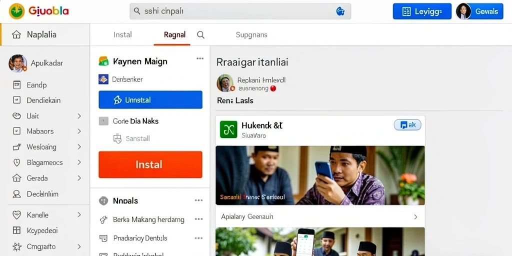 Tampilan awal yang menarik dan mudah dipahami.