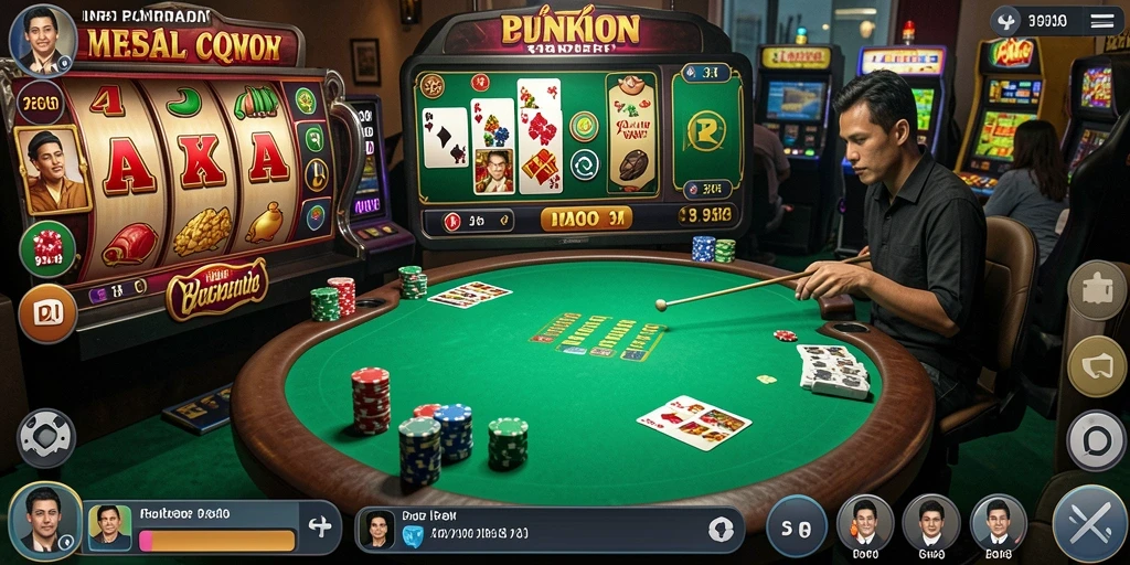 Screenshot tampilan menu utama dengan desain menarik.