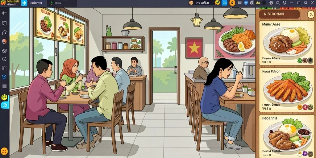 Screenshot memperlihatkan grafik yang menawan dan karakter utama.